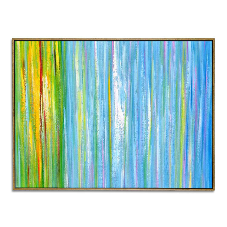 Rainbow Feels - Handmade Painting Abstract Wall Art For Restaurant