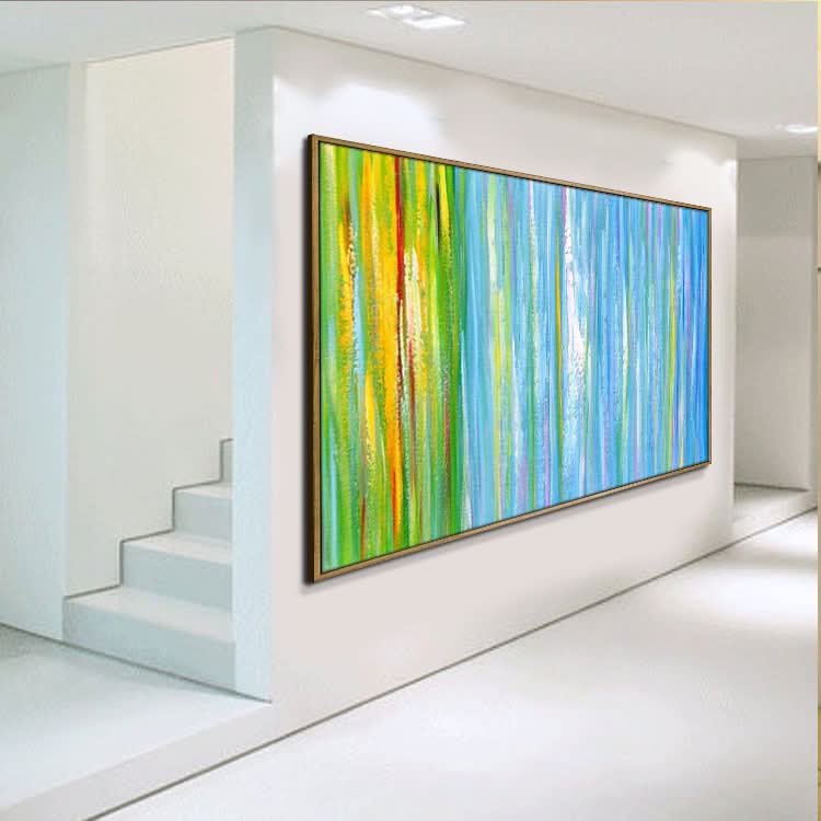Rainbow Feels - Handgemachtes Gemälde Abstrakte Wandkunst für Restaurant 