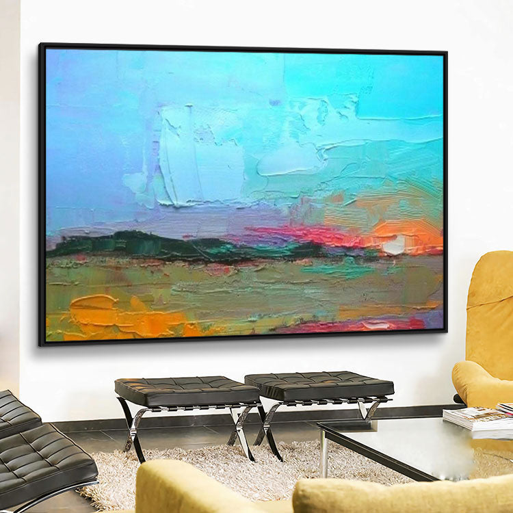 Waiting For You - Handmade Abstract Canvas Wall Art Modern Wall Decor Oil Painting