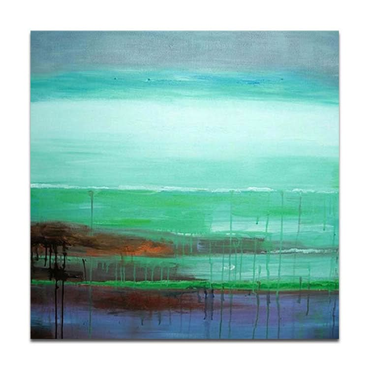 Handmade Canvas Painting Original Painting On Canvas Modern Paintings Large Oil Painting Modern Green And Blue Painting | Wetland landscape