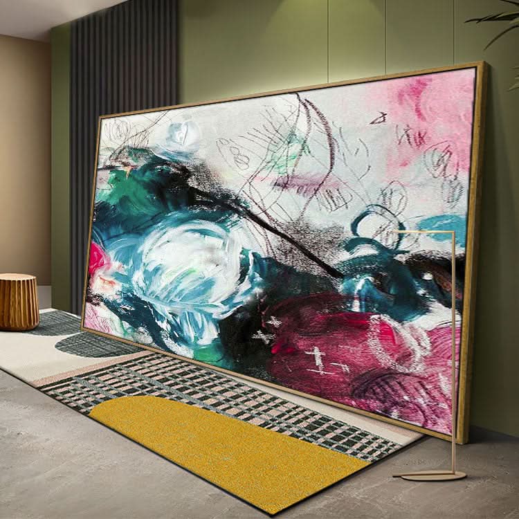 Extragroße Leinwand, abstrakte, farbenfrohe Wandkunst, Acrylgemälde, Leinwandkunst, zeitgenössische Kunst, Wohnzimmer-Wandkunst | JOLT 