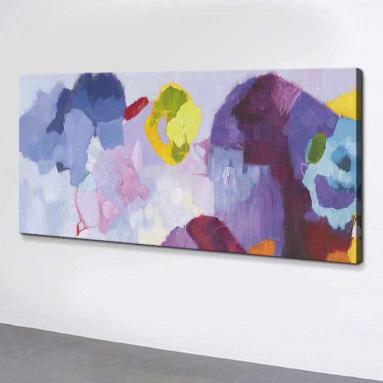 Abstraktes Gemälde Gelbes Blatt Gemälde Abstraktes Acrylgemälde auf Leinwand | Kampf 