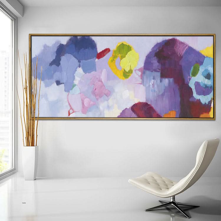 Abstraktes Gemälde Gelbes Blatt Gemälde Abstraktes Acrylgemälde auf Leinwand | Kampf 