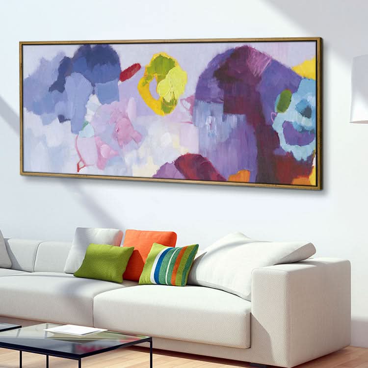 Abstraktes Gemälde Gelbes Blatt Gemälde Abstraktes Acrylgemälde auf Leinwand | Kampf 