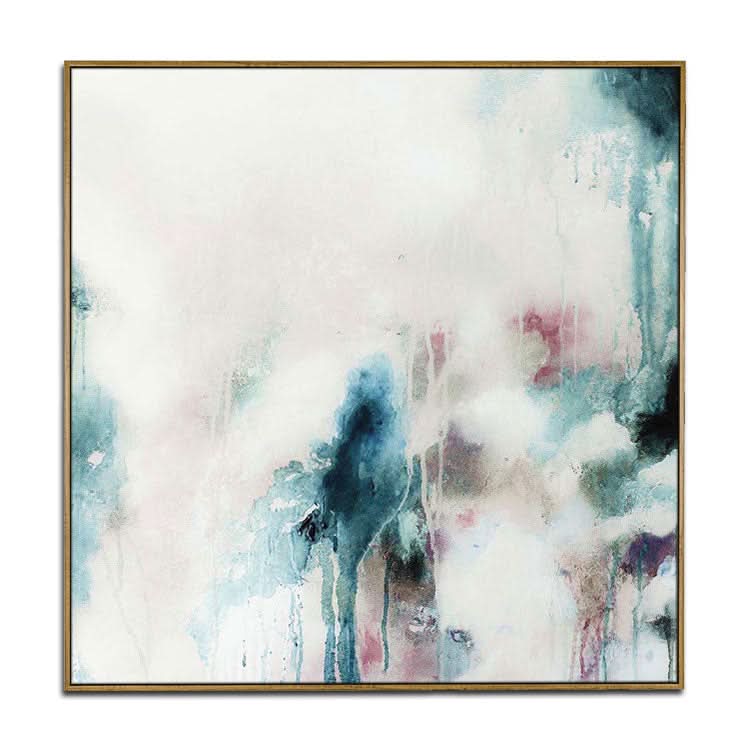Großes abstraktes Acrylgemälde Beige Gemälde Blattgemälde Original Kunstgemälde | Zackenbarsch in den Wolken 