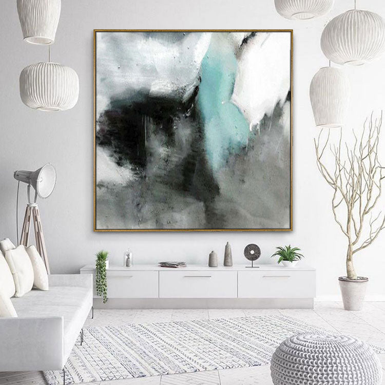 Black And Gray Art Original Painting Abstract Contemporary | Corpses in the original painting water