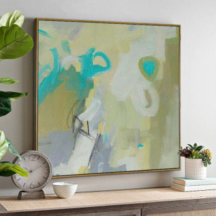 Large Abstract Painting On Canvas Abstract Oil Painting Green Abstract Painting Modern Painting Original | Ents