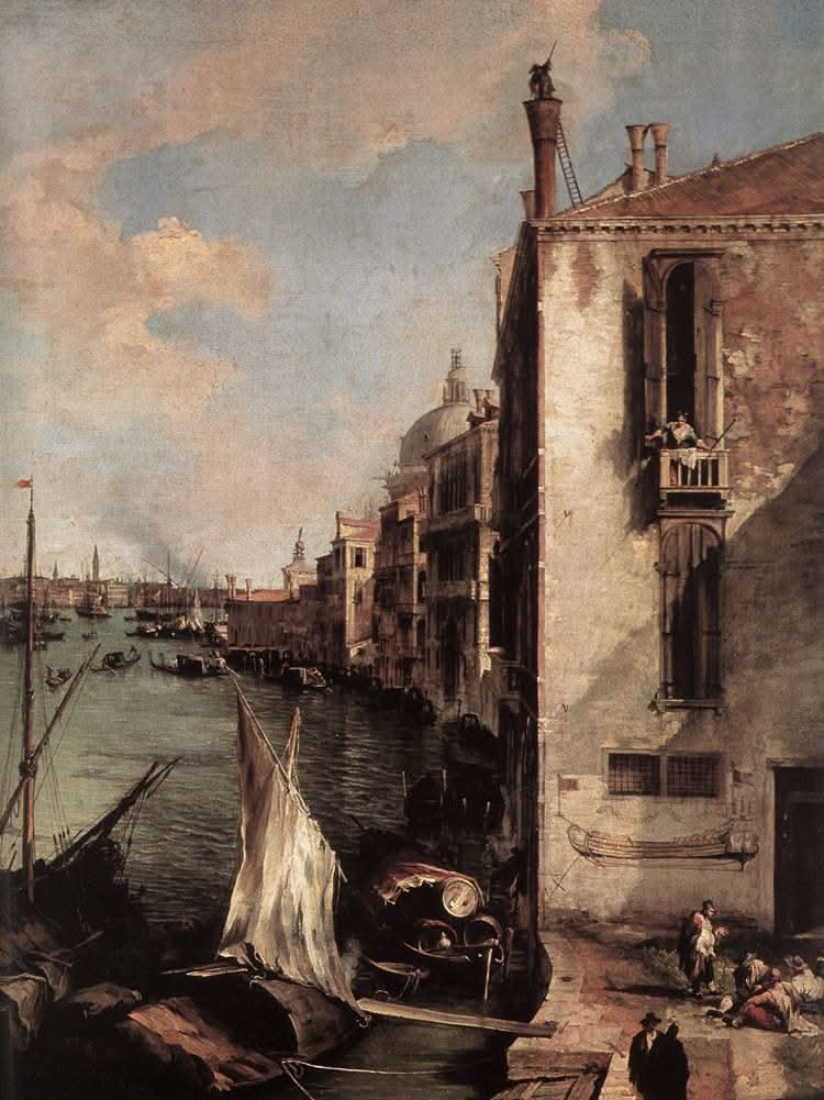 Canaletto Grande, Blick nach Osten vom Campo San Vio, Detail