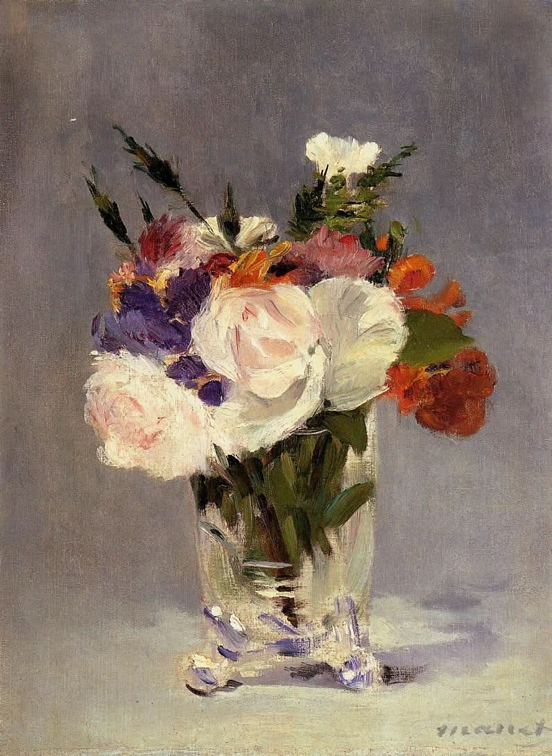 Blumen in einer Kristallvase 2