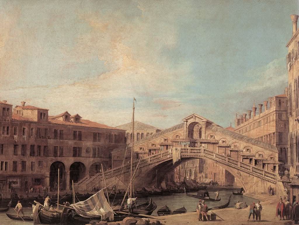 Canale Grande Die Rialtobrücke von Süden