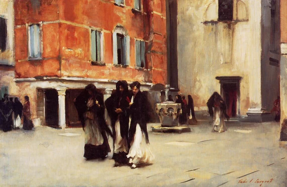 Verlassen der Kirche, Campo San Canciano, Venedig