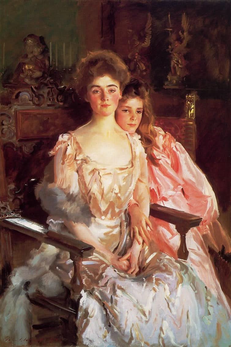 Frau Fiske Warren und ihre Tochter Rachel