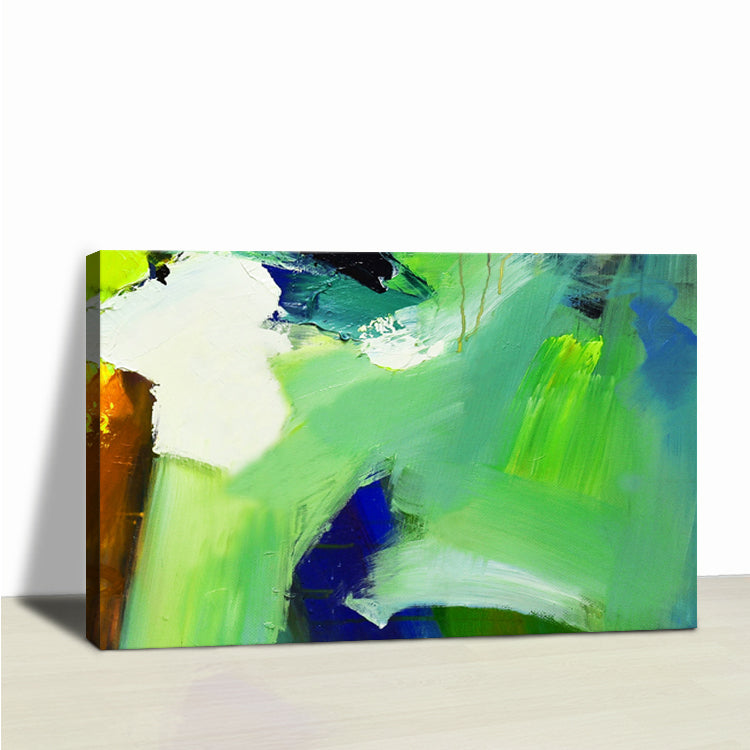 Green Painting Teal Art White Painting Landscape Painting Oil Abstract Painting | Blend