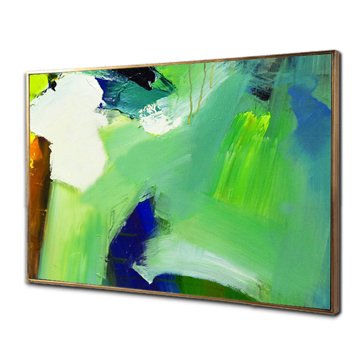 Green Painting Teal Art White Painting Landscape Painting Oil Abstract Painting | Blend