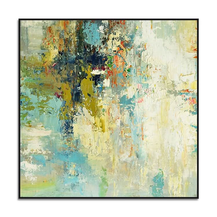 Großes abstraktes Acrylgemälde, grünes Gemälde, Blattgemälde, Original-Kunstgemälde | Begib dich auf eine lange Reise 