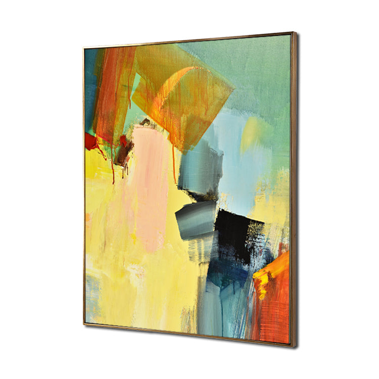 Historical Sites - Handmade Modern Wall Art Acrylic Abstract Oil Painting