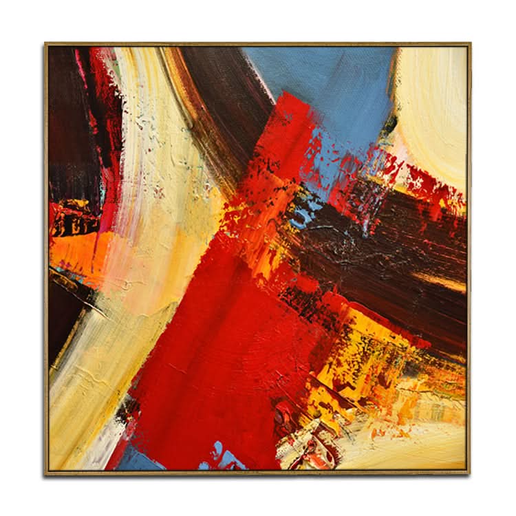 Handgemälde Öl Leinwand Original Ölgemälde Moderne Gemälde Großes rotes Gemälde Original Kunstwerk Gelbes Gemälde Modernes Gemälde | Der Weg des Lebens 