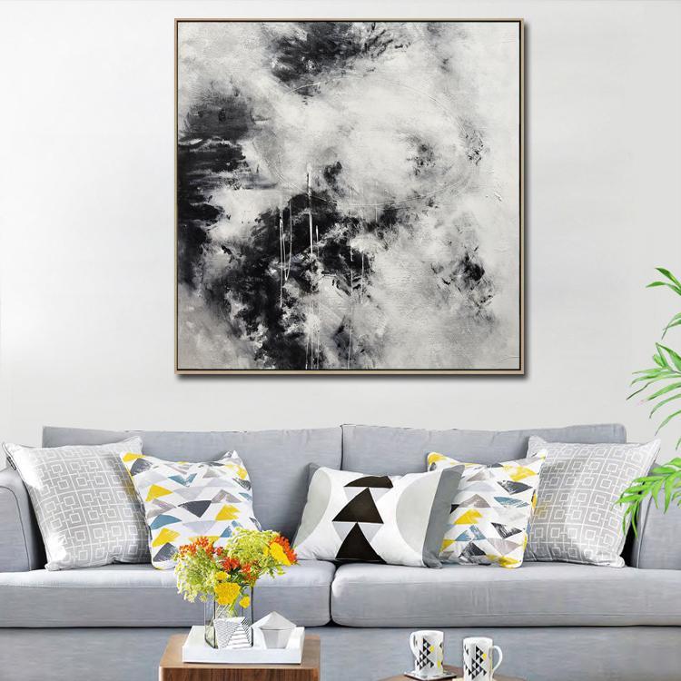 Modern Acrylic Painting Original Art Painting Canvas Wall Art Hand Made Art | Like a rising wind and scudding clouds