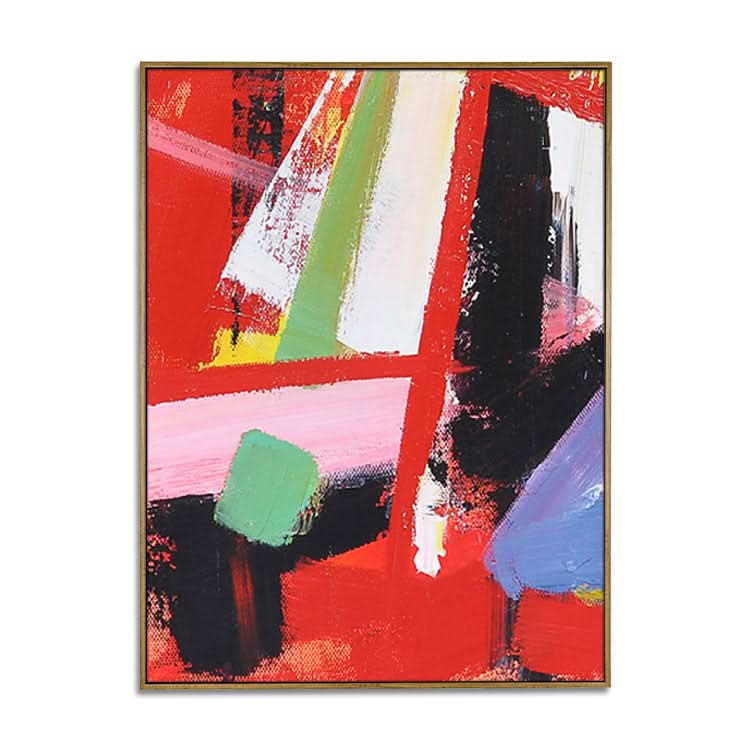 Blick zurück nostalgisch - Hand Acrylgemälde abstrakte Leinwand Wandkunst Farbe Ölgemälde 