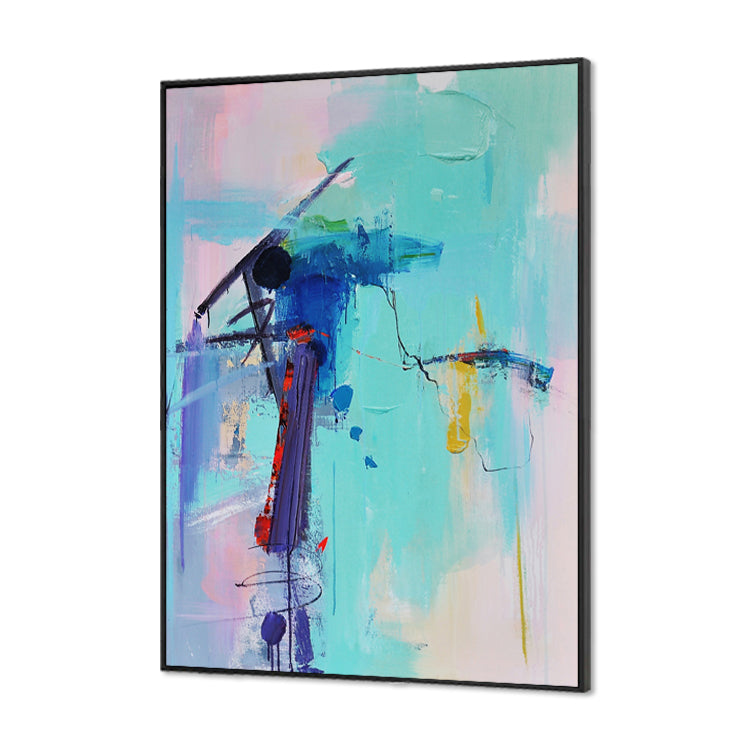 Original Unique Artwork Vibrant Colors - Hand Painted Abstract Art Canvas Colour Oil Painting