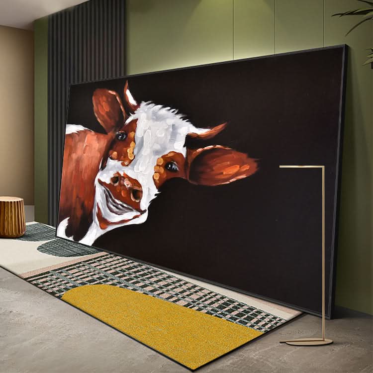 Kein toter Winkel Blick - Hand Tier Leinwand Wand Kunst Bull Malerei 