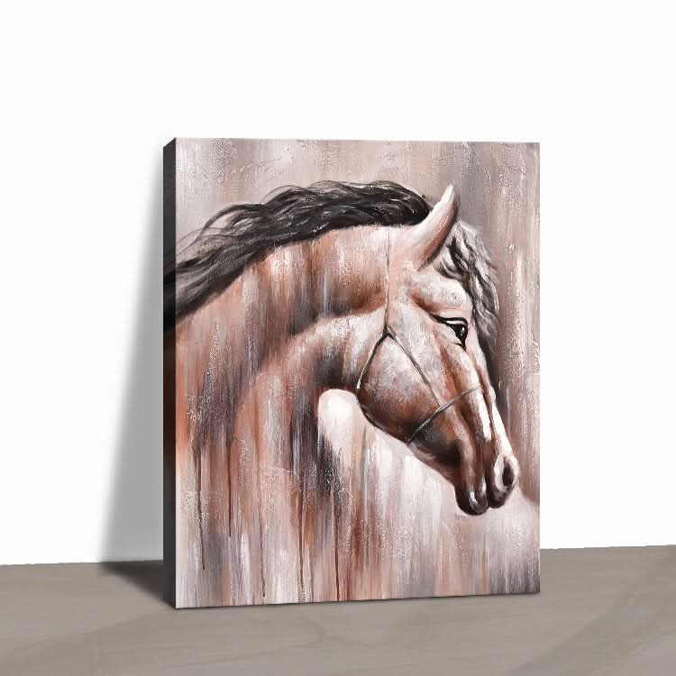 Bedauern Sie den Abschied – handgefertigte moderne Wandkunst, Wohnaccessoires, Pferdegemälde in Öl auf Leinwand 