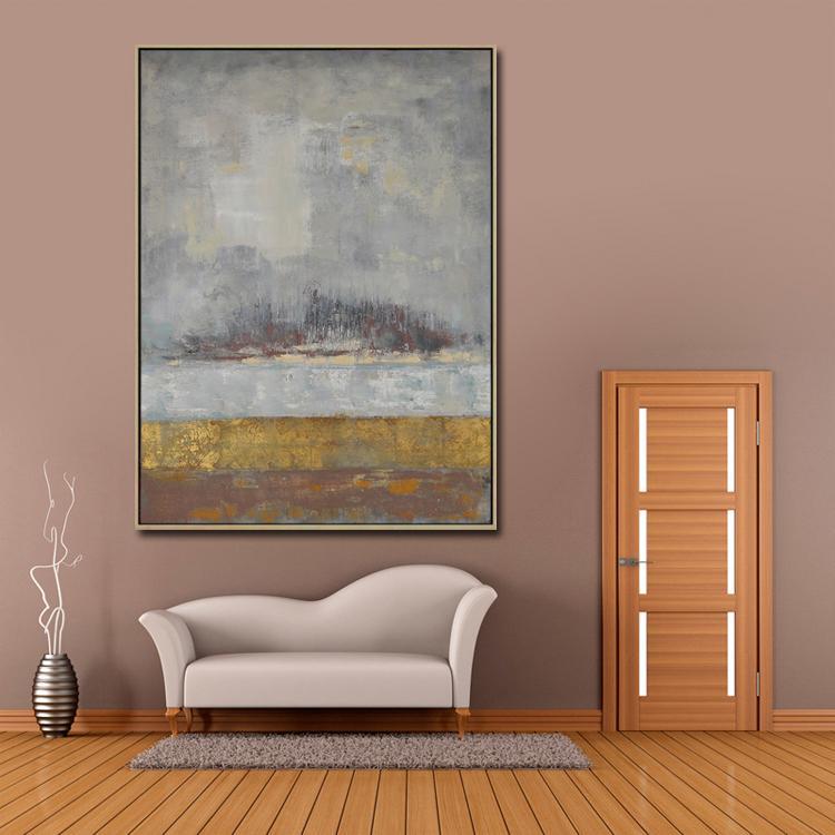 Island - Handmade Original Oil Painting Abstract Wall Art Prints on Canvas