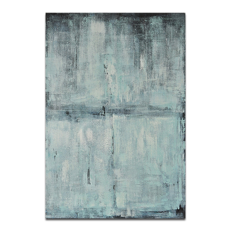 Fog Island - Handmade Modern Abstract Wall Art Painting in Oil on Canvas