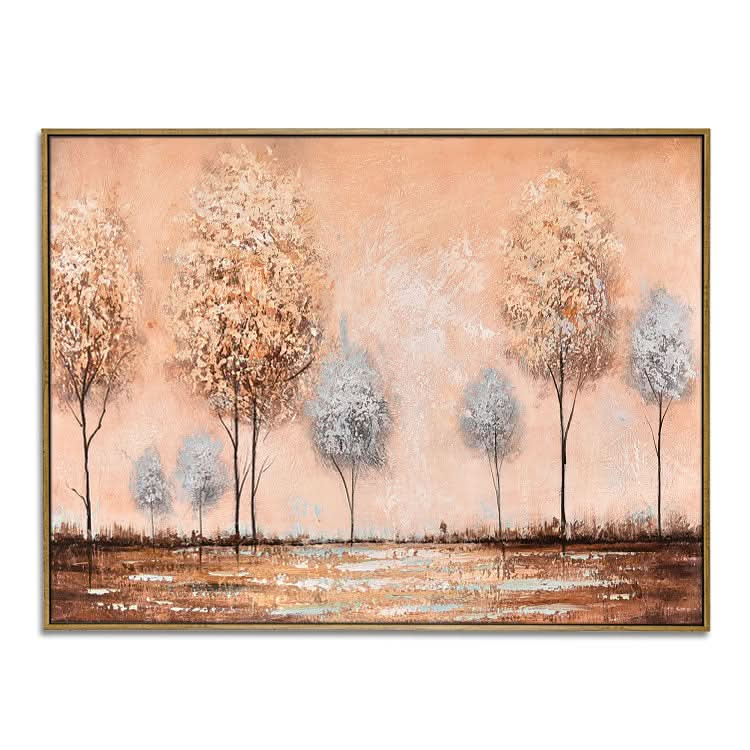 The Setting Sun is Infinitely Good, But Near Dusk - Hand made Tree Wall Art Sunset Canvas Oil Painting