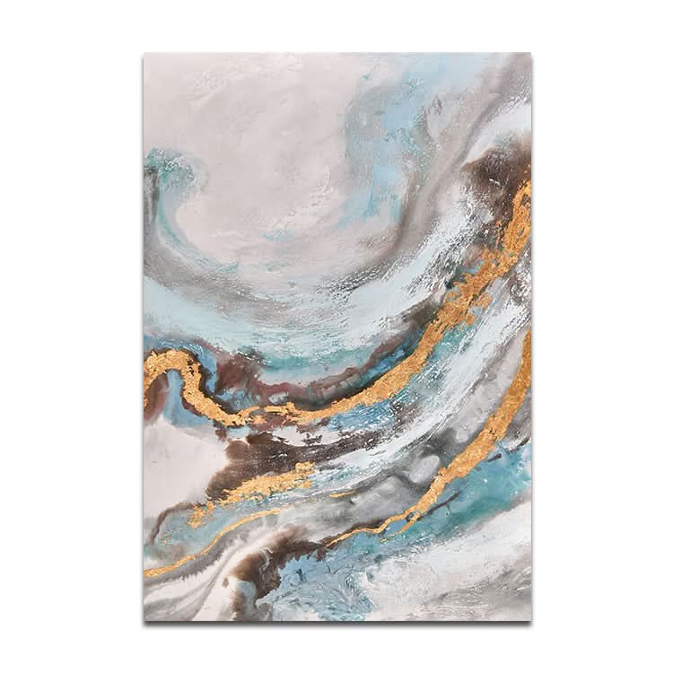 Räumliche Illusion - Handgemachte moderne Goldfolienkunst-Malerei 