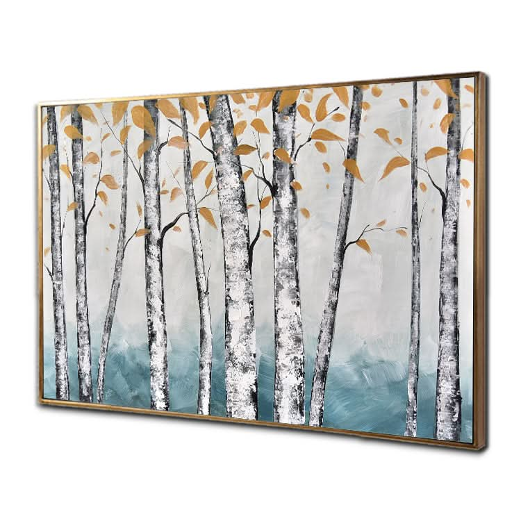 The Breath Of Spring - Village Scenery Handmade Painting Tree Wall Art